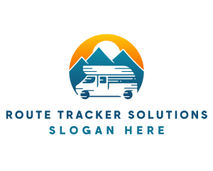 Camper Van Travel Vehicle logo design