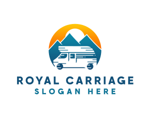 Camper Van Travel Vehicle logo design