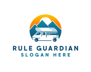 Camper Van Travel Vehicle logo design