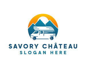 Camper Van Travel Vehicle logo design