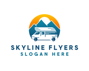 Camper Van Travel Vehicle logo design