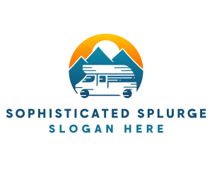 Camper Van Travel Vehicle logo design