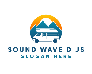 Camper Van Travel Vehicle logo design