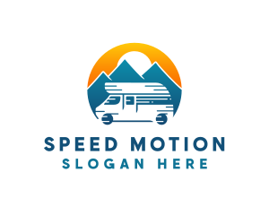 Camper Van Travel Vehicle logo design