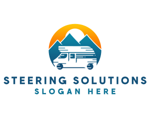 Camper Van Travel Vehicle logo design