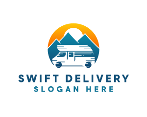 Camper Van Travel Vehicle logo design