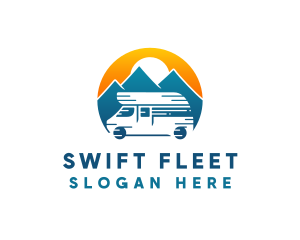 Camper Van Travel Vehicle logo design