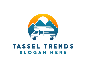 Camper Van Travel Vehicle logo design