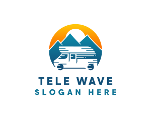 Camper Van Travel Vehicle logo design