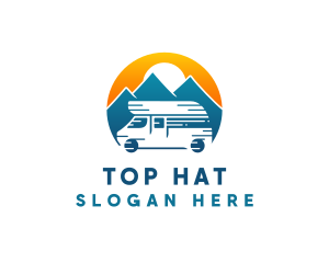 Camper Van Travel Vehicle logo design