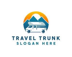 Camper Van Travel Vehicle logo design