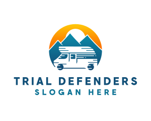 Camper Van Travel Vehicle logo design