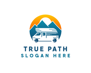 Camper Van Travel Vehicle logo design