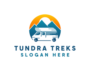 Camper Van Travel Vehicle logo design