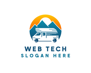 Camper Van Travel Vehicle logo design