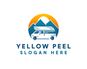 Camper Van Travel Vehicle logo design