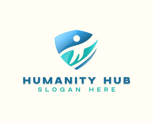 Shield Human Leader logo design