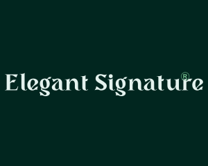 Elegant Green Wordmark logo design