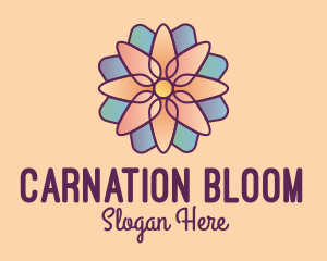 Floral Stained Glass logo design