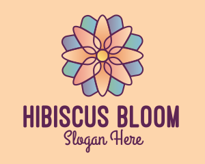 Floral Stained Glass logo design