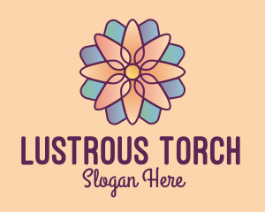 Floral Stained Glass logo design