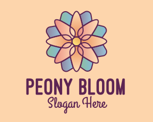 Floral Stained Glass logo design