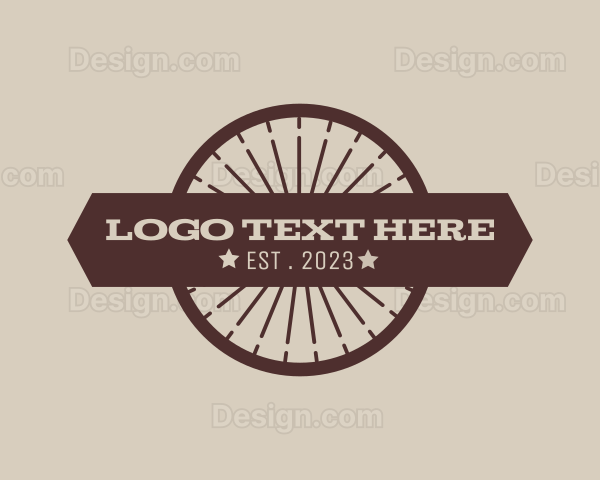 Wagon Wheel Cowboy Logo