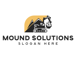 Heavy Equipment Excavator logo design