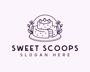 Sweet Birthday Cake logo design