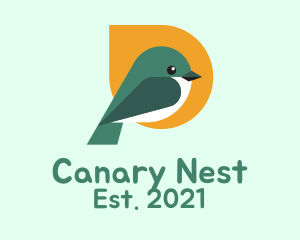 Cute Canary Bird  logo design