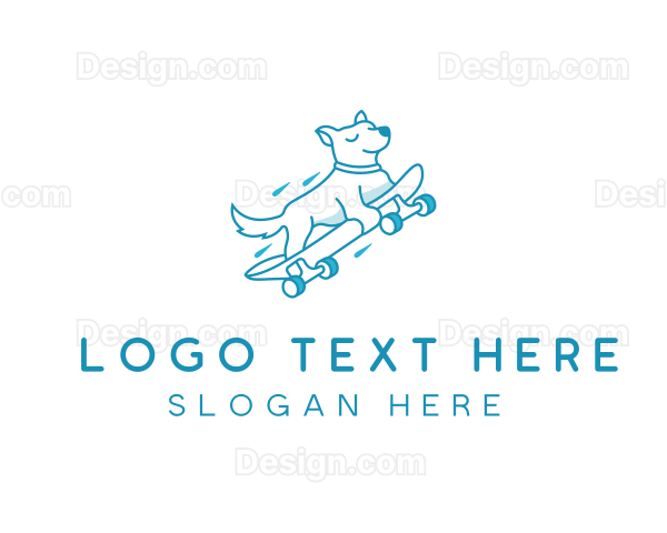 Pet Dog Skateboard Logo