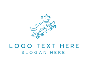 Pet Dog Skateboard Logo