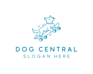 Pet Dog Skateboard logo design