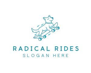 Pet Dog Skateboard logo design