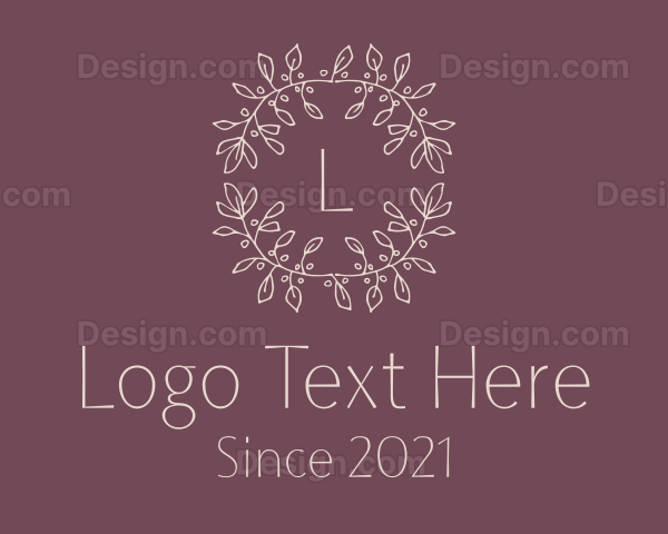 Leaf Wreath Decoration Logo