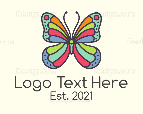 Colorful Pastel Butterfly Logo