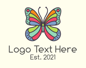 Colorful Pastel Butterfly logo