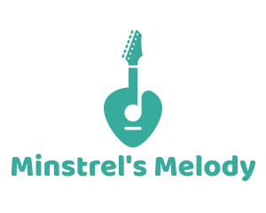 Turquoise Rock Guitar logo design