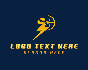 Bow Arrow Lightning Man logo