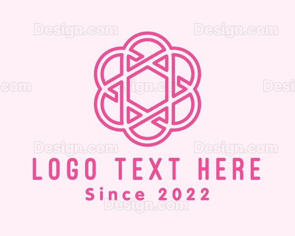 Flower Hexagon Pattern Logo