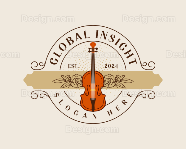 Elegant Cello Musician Logo