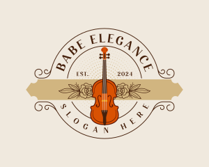 Elegant Cello Musician logo design