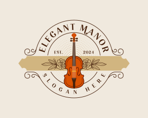 Elegant Cello Musician logo design