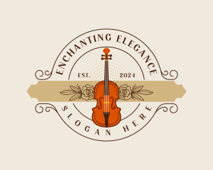 Elegant Cello Musician logo design