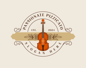 Elegant Cello Musician logo