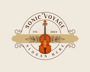 Elegant Cello Musician logo