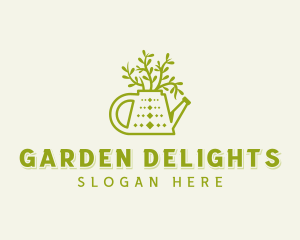 Watering Can Planting logo design