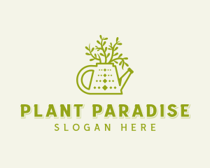 Watering Can Planting logo design