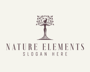 Nature Yoga Woman logo design