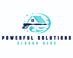 Power Wash Roof Sanitation logo design